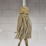 Antique orange German Art Deco WMF Ikora glass pendant lamp 1930