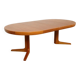 Vintage round dining table | extendable | teak | 120 cm - 220 cm