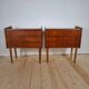 Pair of teak bedside tables with 3 drawers – Denmark, 1960s