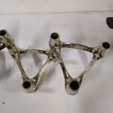 series of 4 Scandinavian candlestick Nagel chrome