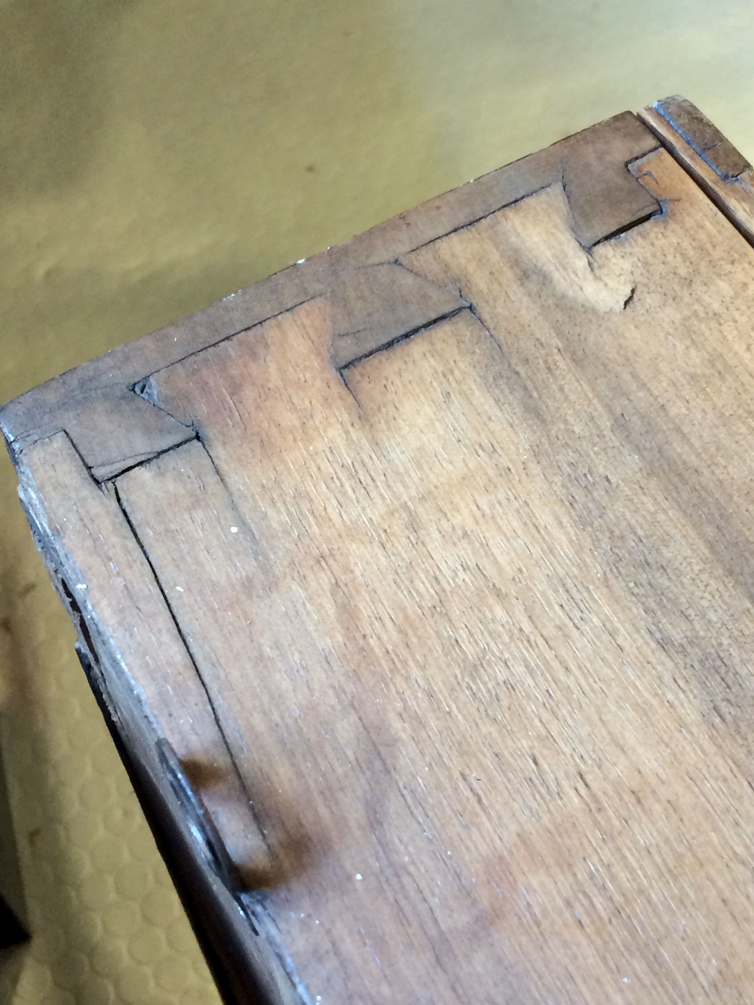 Ancient 19th oak wall showcase