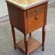 19th-century solid wood Henri II bedside table