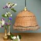 Vintage pendant light in natural materials