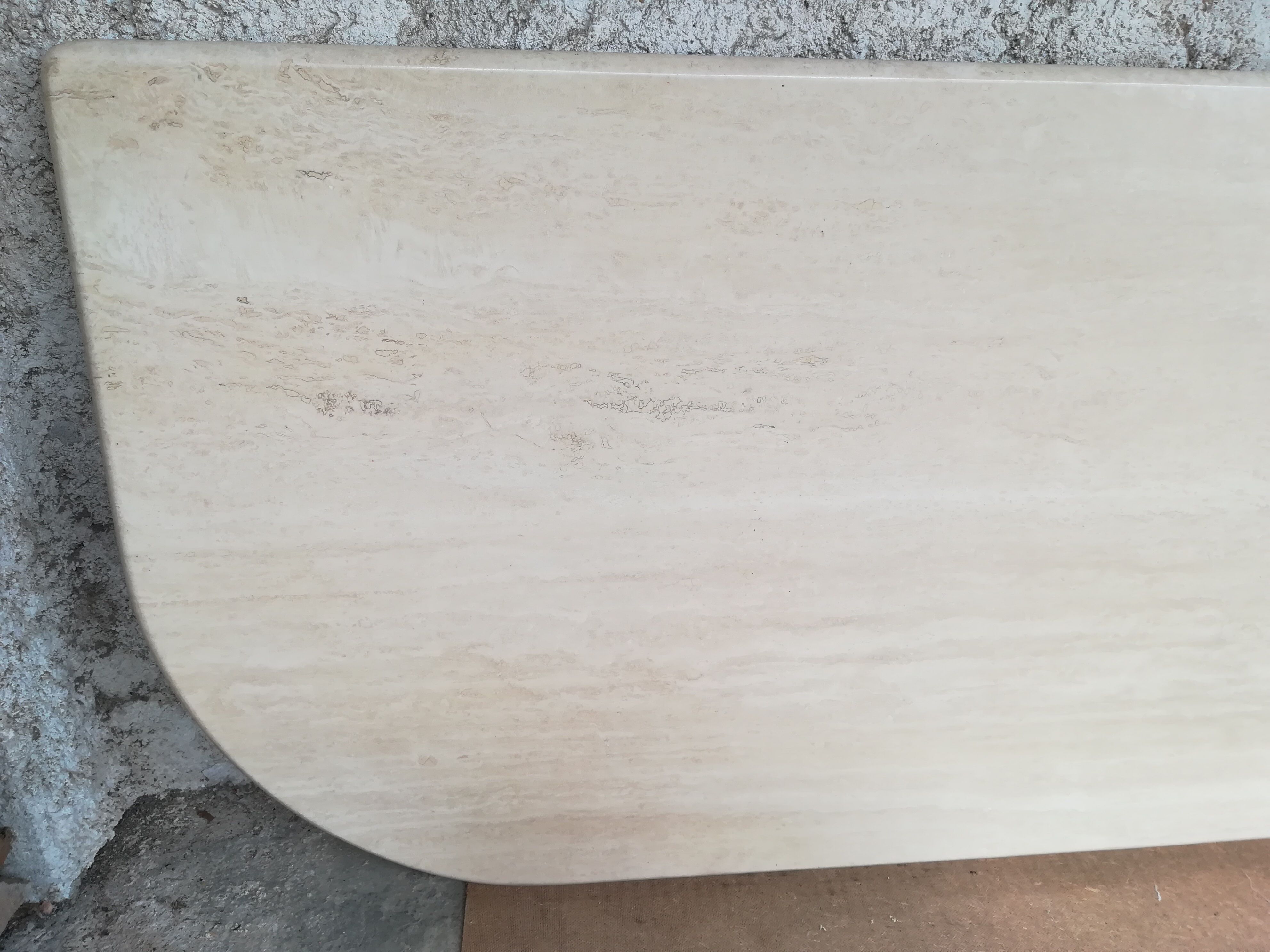 Travertine coffee table