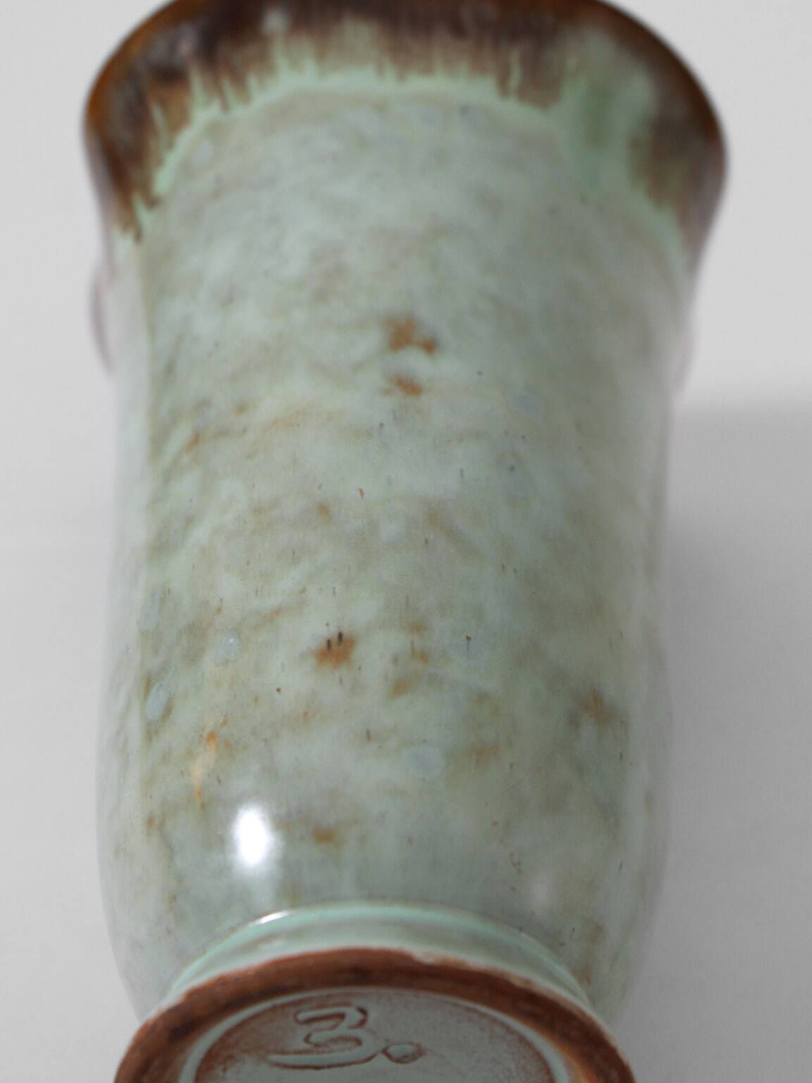 Christer Heijl Art Deco Turquoise Ceramic Vase, Sweden, 1930s