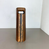 Original Metal Copper and Rattan Hollywood Regency Umbrella Stand Germany, 1950s