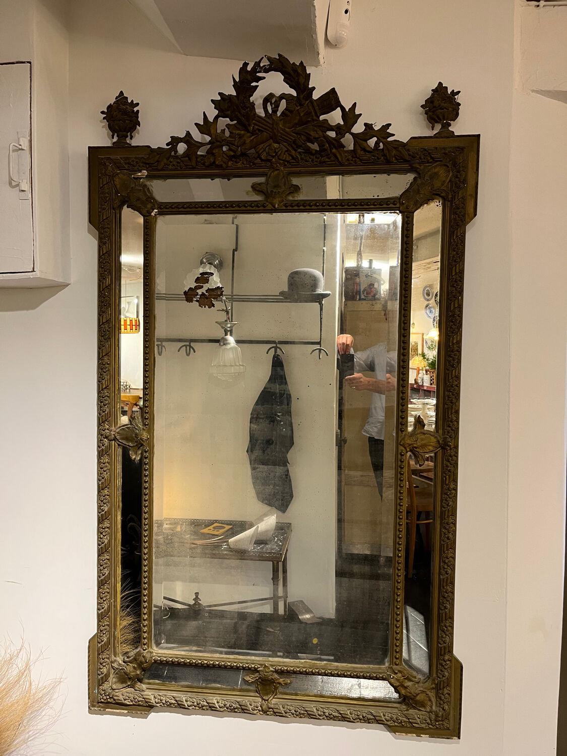 Large beaded mirror 19th