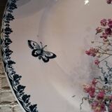 Ste Amandinoise Louis XV iron earth blue green dinner plates