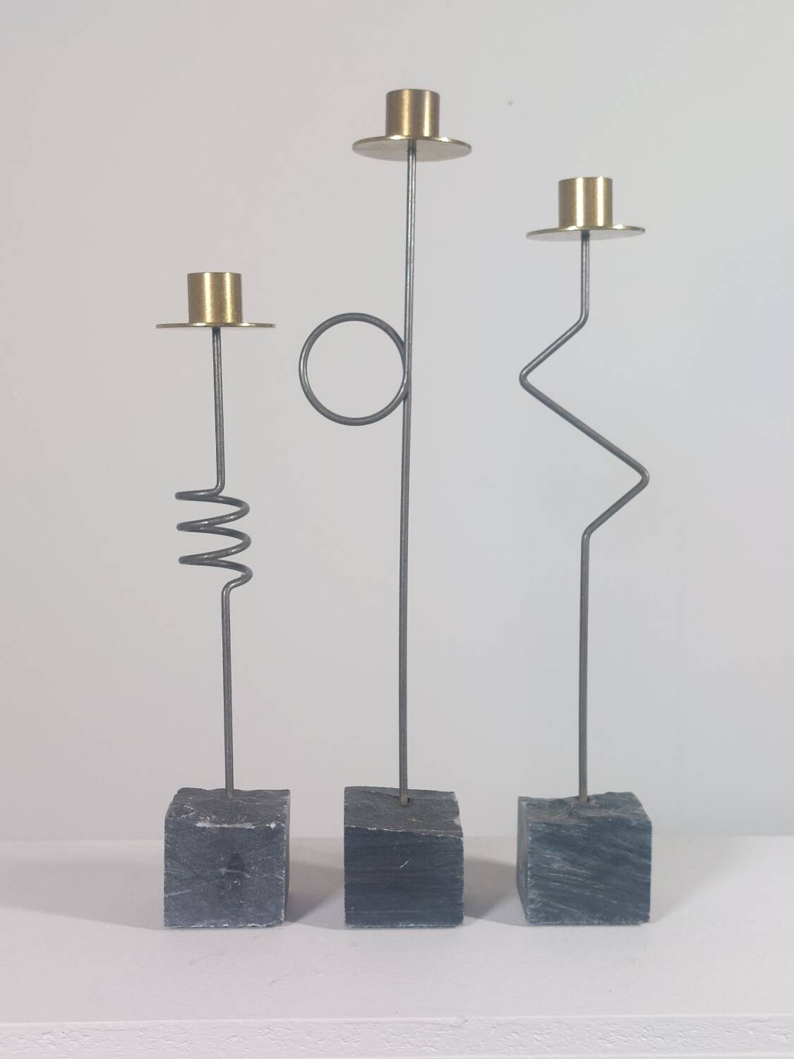 Trio de bougeoirs vintage d'Ehlen Johansson pour Ikea