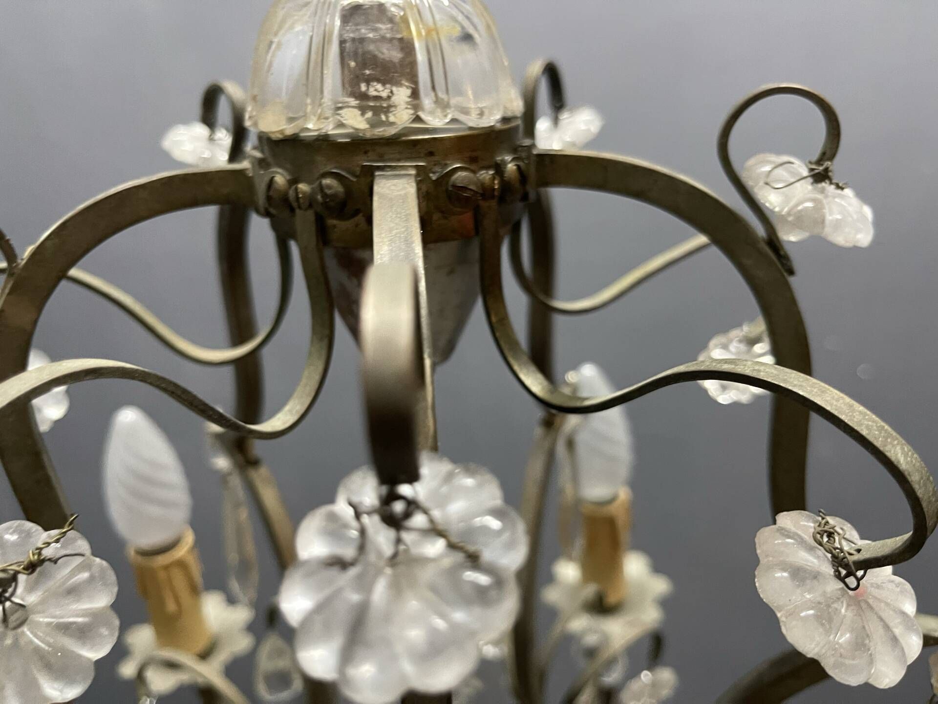 Vintage Italian Crystal Chandelier, 1940s