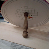 Serviteur porcelaine et bois