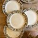 Set of 6 vintage flat plates model Elisabeth from HBCM
