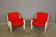 Red armchairs from the 70s
