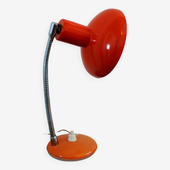 Lampe vintage orange chromé pop 1970