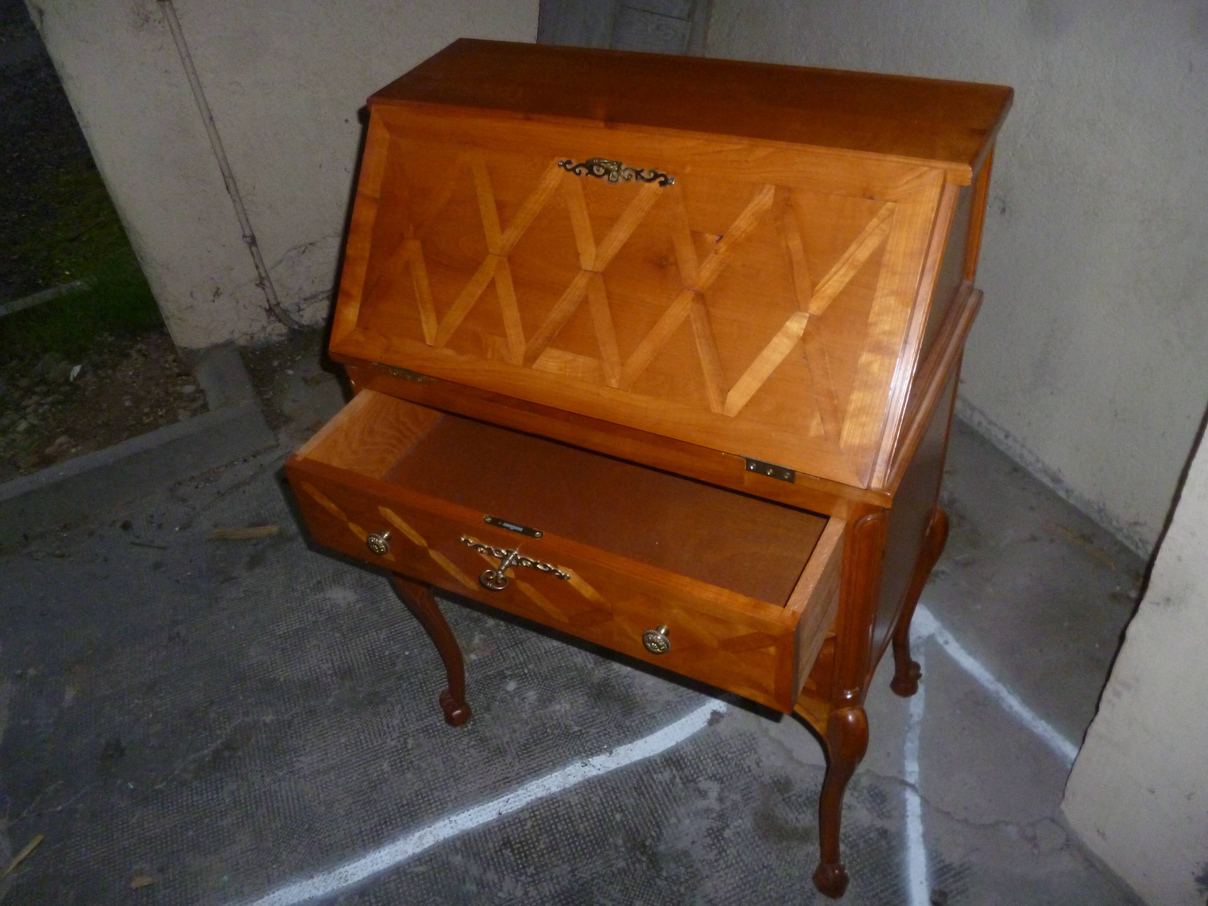 Louis XV style secretary in cherry wood