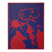 Joan miro: man with a red sun - original signed linocut