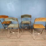 Set of 4 vintage folding chairs
