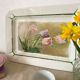Antique decorative dish with painted flowers, signed