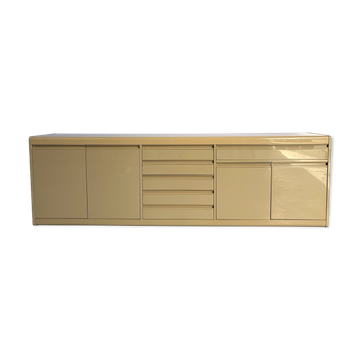 Buffet, crédence laquée vintage, années 1980