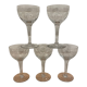 Set of 5 engraved glasses