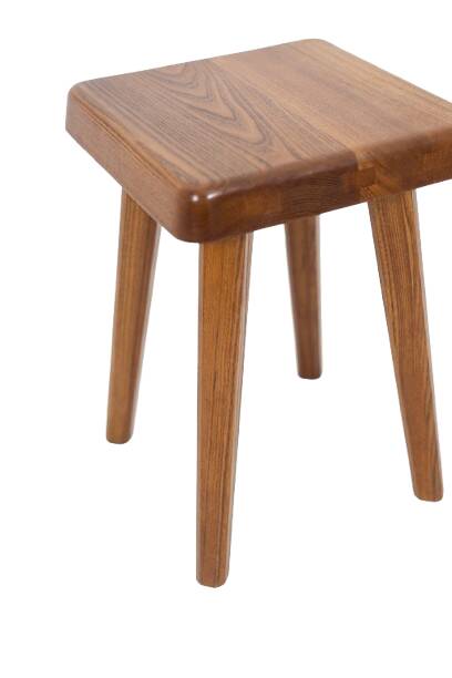 Pierre Chapo. Pair of stools in natural blond elm. 1970s.