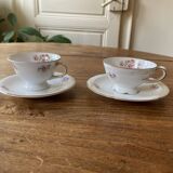 Lot 2 tasses à café et soucoupes - Zeh Scherzer - vintages, anciennes