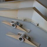 Pair of modernist reconstruction wall lamps