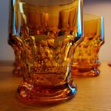 Orangeade service in amber glass