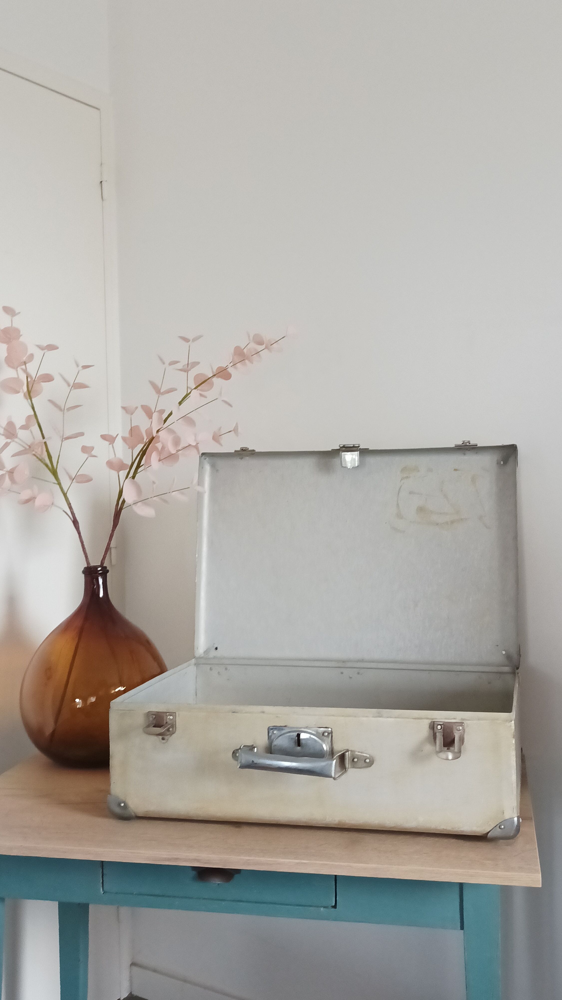 Vintage metal suitcase