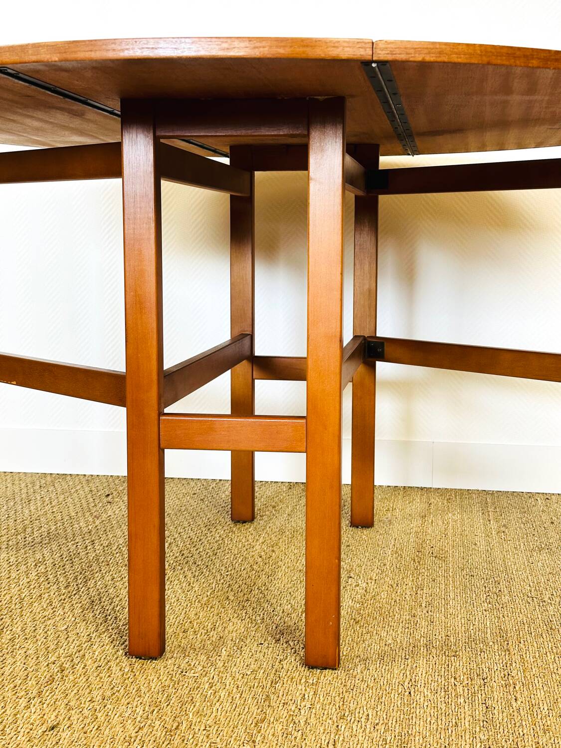 Scandinavian teak folding dining table