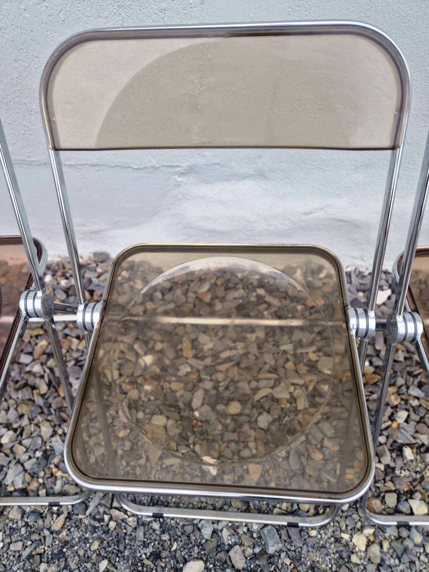 Set of 4 Plia chairs by Piretti for Castelli