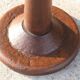 Tabouret vintage en acier et cuir de style industriel
