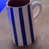 Large striped vase & pitcher