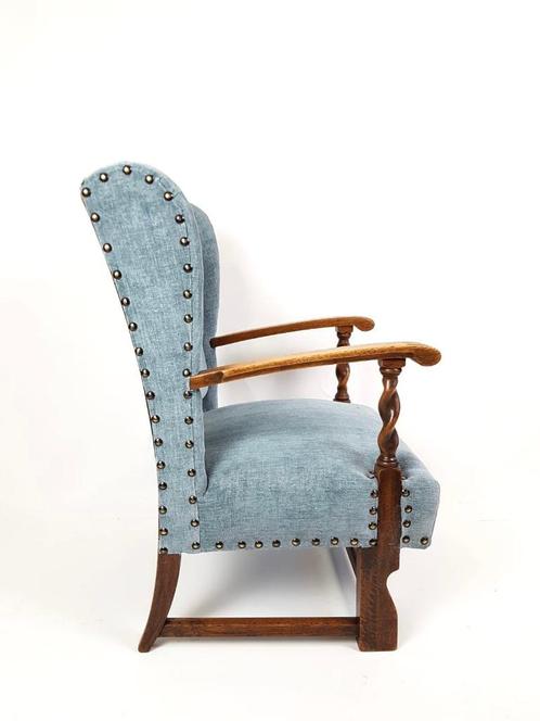 Blue flea market armchair
