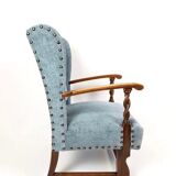 Fauteuil brocante bleu