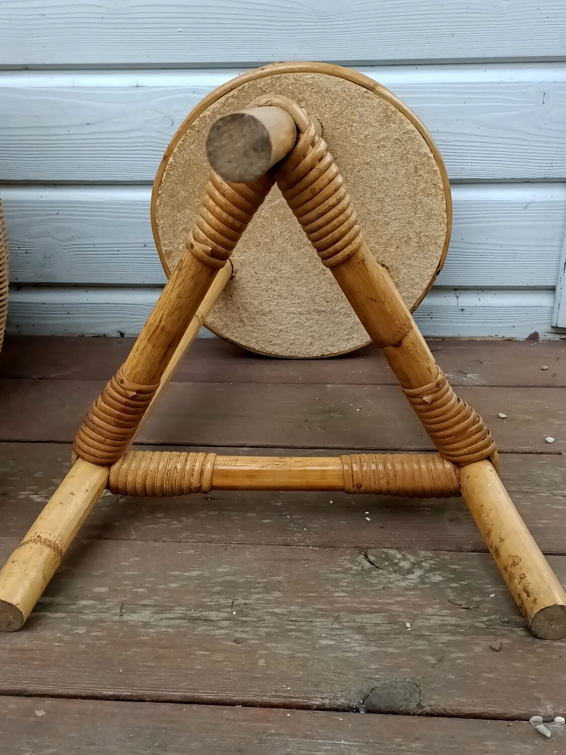 Bamboo tripod stool
