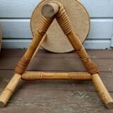 Bamboo tripod stool