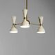 Brass Chandelier Sputnik Light - Vintage Italian Chandelier with 3 Arms