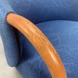 Fauteuil Cinna design 1980, bleu pop