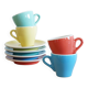 Ensemble de 4 tasses à espresso et soucoupes Cafés Richard