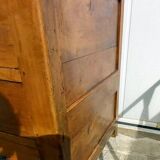 Old solid oak cabinet with its large drawer.