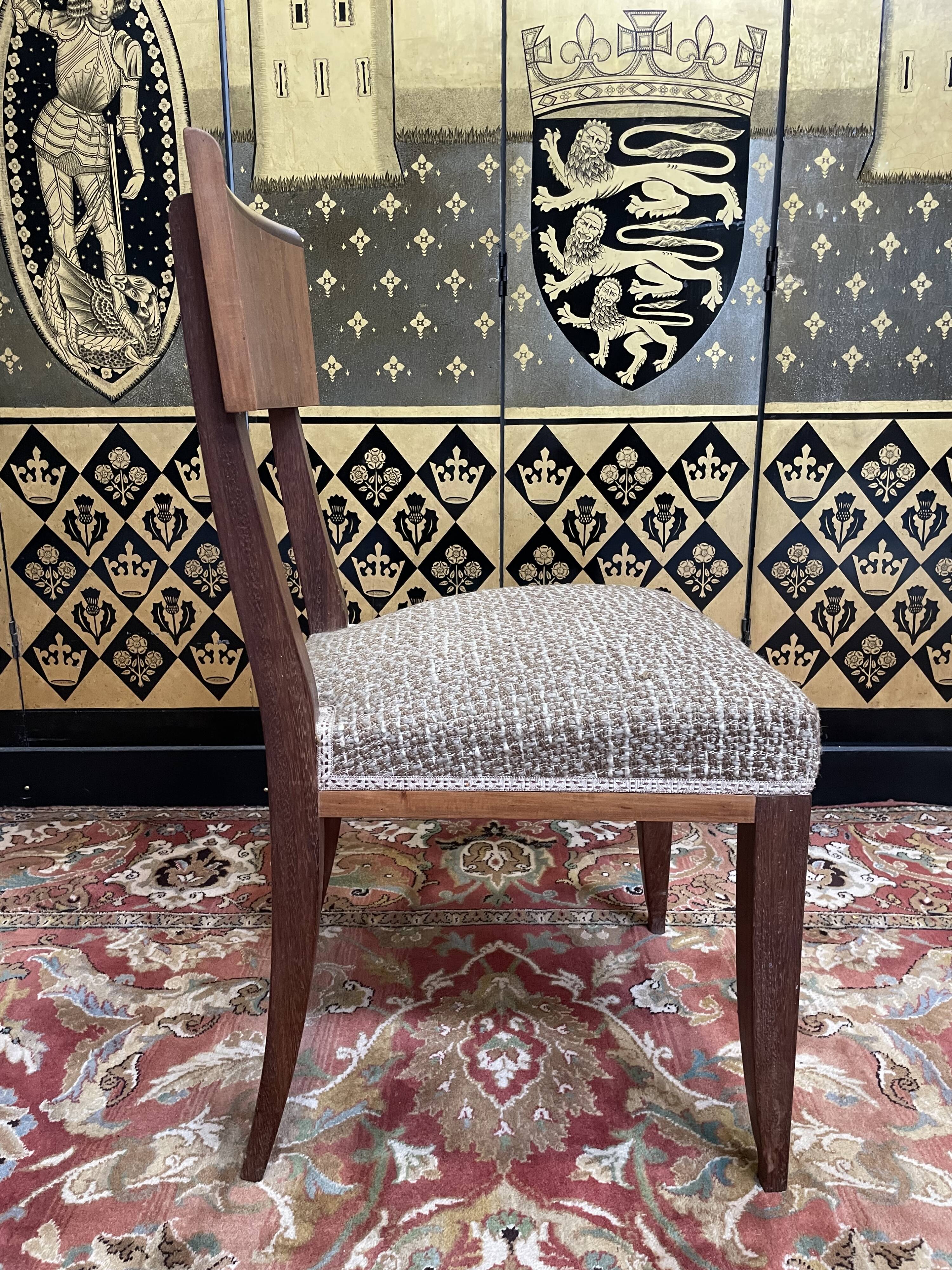 Set of 6 Art Deco chairs - 1950 in mahogany