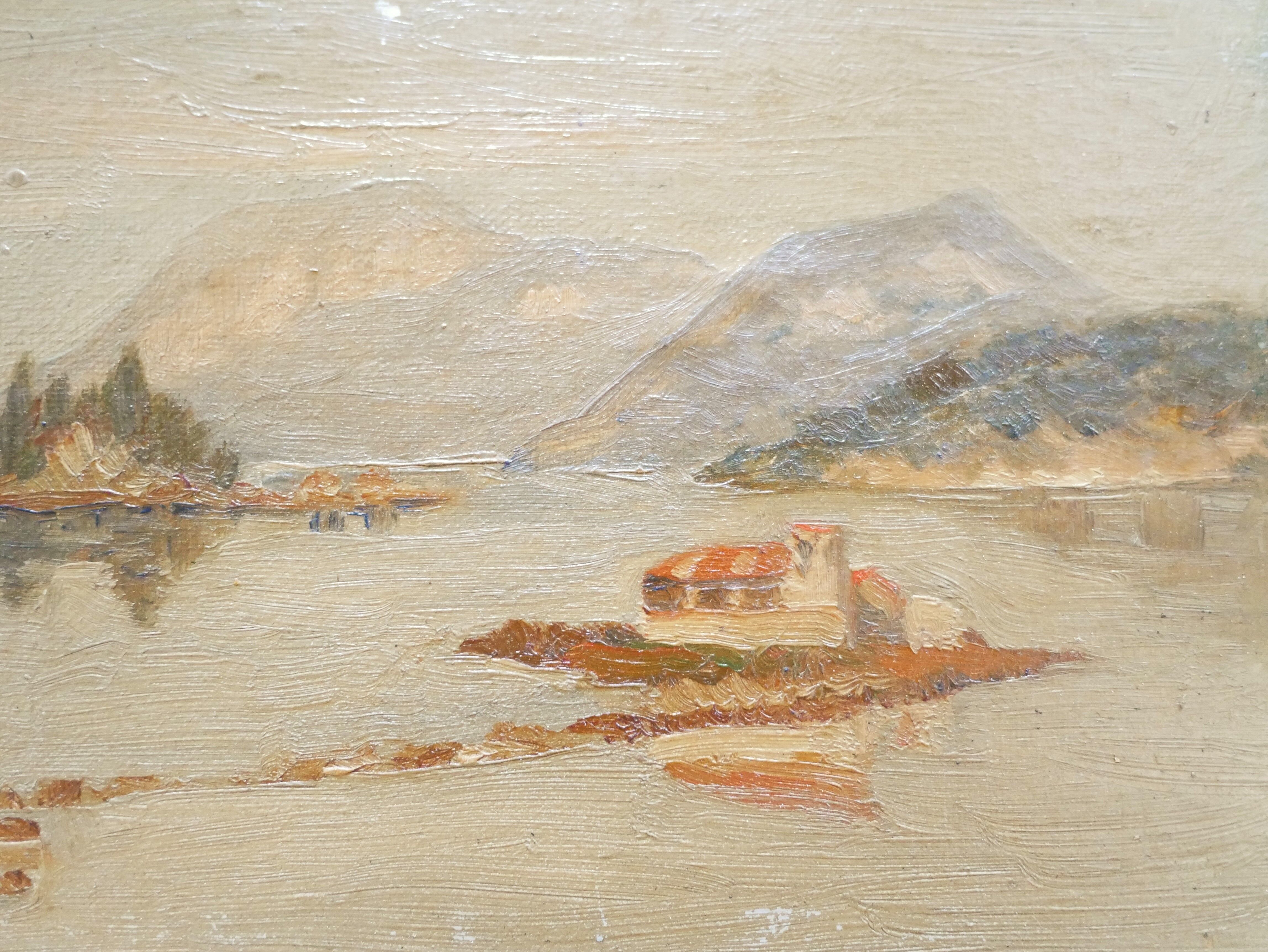 Vintage painting, oil on panel signed J. Arnaud
