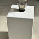 Smoked molded glass vase H:17cm