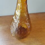 Italian vintage dented amber decanter