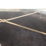 Coffee table marble and gilded metal