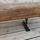 Brutalist oak bench