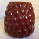 Raspberry vase, ceramic, burgundy brown.