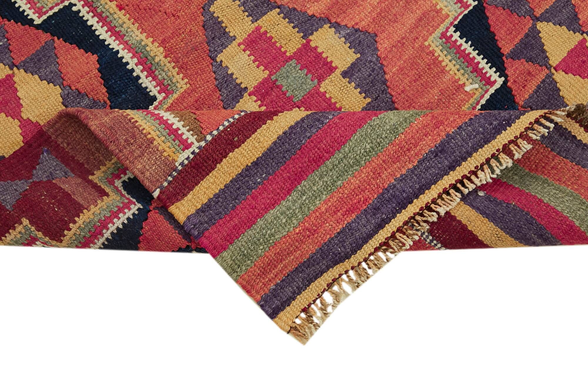 Turkish Handwoven Vintage Herki Kilim 100 cm x 270 cm
