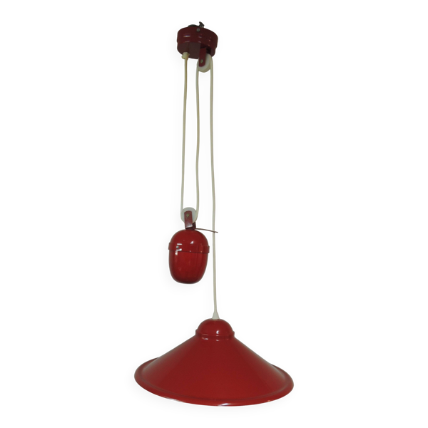 Suspension monte et baisse métal rouge